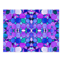 Blue Museum Crystals Postcard