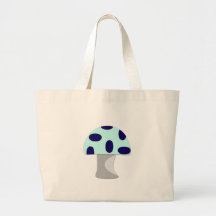 Blue Mushroom Canvas Bags