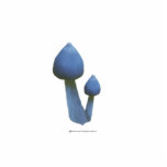 Blue Mushrooms Sculpture Acrylic Cut Out