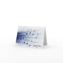Blue Music Explosion on White Cards