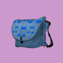Blue  Music Notes Messenger bag messenger bags