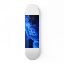 Blue Neon Jellyfish Skate Board Deck