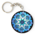 Blue Neon Kaleido-Star Key Chain