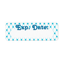 Blue Netting Expiration Date Labels