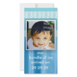 Blue New Baby Joy Announcement