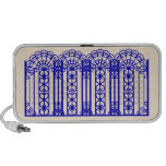 Blue New Orleans art nouveau antique white Travel Speakers