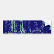 Blue New York City Bumper Sticker