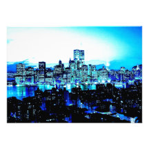 Blue New York City Invitation