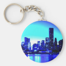 Blue New York City Key Chain