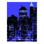 Blue New York City Post Card