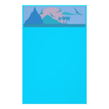 Blue Ocean Scenic Stationery Design