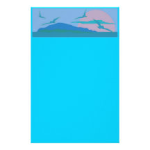 Blue Ocean Scenic Stationery Design