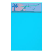 Blue Ocean Scenic Stationery Design
