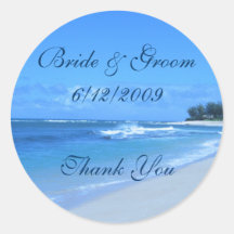 Blue Ocean Thank You Stickers