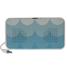 Blue ocean wave pattern travelling speaker