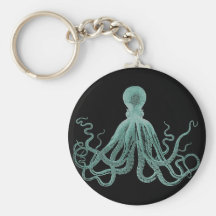 Blue Octopus Keychain