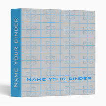 Blue Office Grid 3 Ring Binders