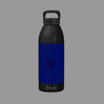 Blue on Blue Burst water bottle water bottles