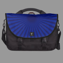 Blue on Blue Sunburst design Rickshaw laptop bag commuterbag