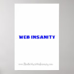 blue on white WEB INSANITY Poster