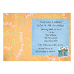 Blue & Orange Birthday Invitation