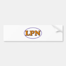 Blue Orange LPN Bumper Sticker