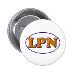Blue Orange LPN Pinback Button