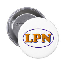 Blue Orange LPN Pinback Button