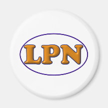 Blue Orange LPN Refrigerator Magnet