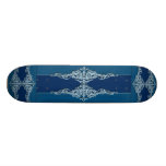 Blue Ornaments Skate Board Deck