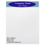 Blue Oval Banner Business Stationary