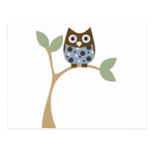 Blue Owl Baby Postcards
