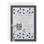 Blue Owl Baby Shower Invitation