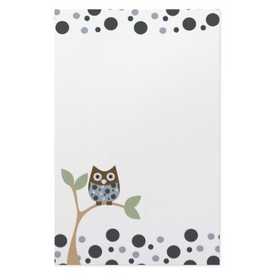 Blue Owl Baby Personalized Stationery by candystore