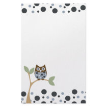 Blue Owl Baby Personalized Stationery