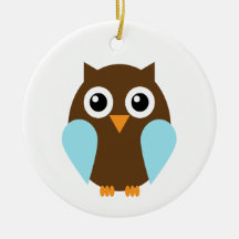 Blue Owl Christmas Ornament