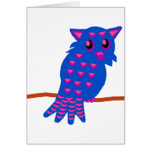 Blue Owl Greeting Cards