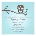 Blue Owl Invitation invitations