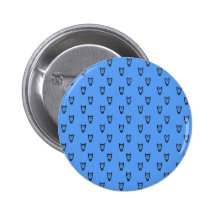 Blue owl pattern pinback buttons