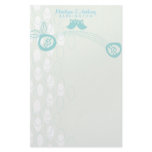 Blue Owls In Love Personal Thank You Stationery