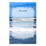 Blue Pacific Ocean With Name Stationery Design