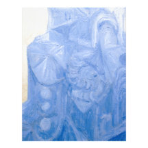 Blue Pagan Church(surreal architecture) Letterhead Template