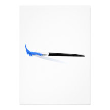 Blue Paint Brush Invitation