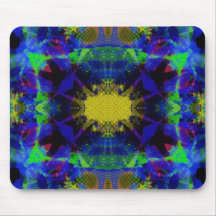 Blue paint mousepad