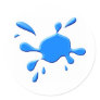 Blue Paint Splodge Stickers
