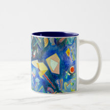 Blue Painting No. 2 Red and Blue Coffee Mugs