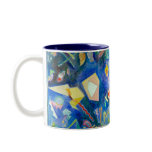 Blue Painting No. 2 Red and Blue Coffee Mugs