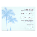 Blue Palm Tree Tropical Wedding Invitations