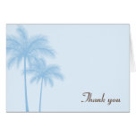 Blue Palm Trees Tropical Card