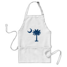 Blue Palmetto Apron